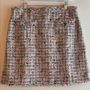 Ann Taylor Elegant Tweed A-Line Skirt